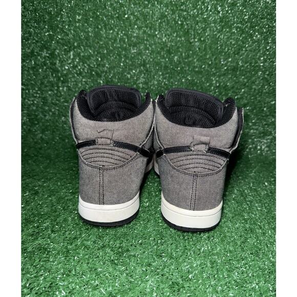 Vintage Nike Dunk High Denim Pack 2011 Gray Fleece Womens Size 6.5 Kids Size 5 - Picture 7 of 10